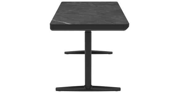 SCHREIBTISCH 160/80/73/118 cm in Schwarz, Dunkelgrau - Dunkelgrau/Schwarz, Design, Holzwerkstoff/Kunststoff (160/80/73/118cm) - Novel