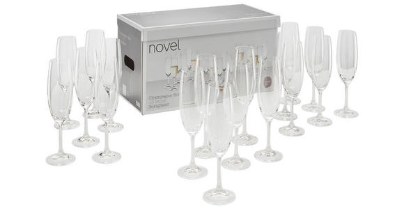 GLÄSERSET 18-teilig - Klar, KONVENTIONELL, Glas (0,22l) - Novel