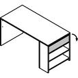 JUGENDSCHREIBTISCH SWITCH 145/67/72,5 cm  - Graphitfarben/Weiß, Basics, Holzwerkstoff (145/67/72,5cm) - Cantus