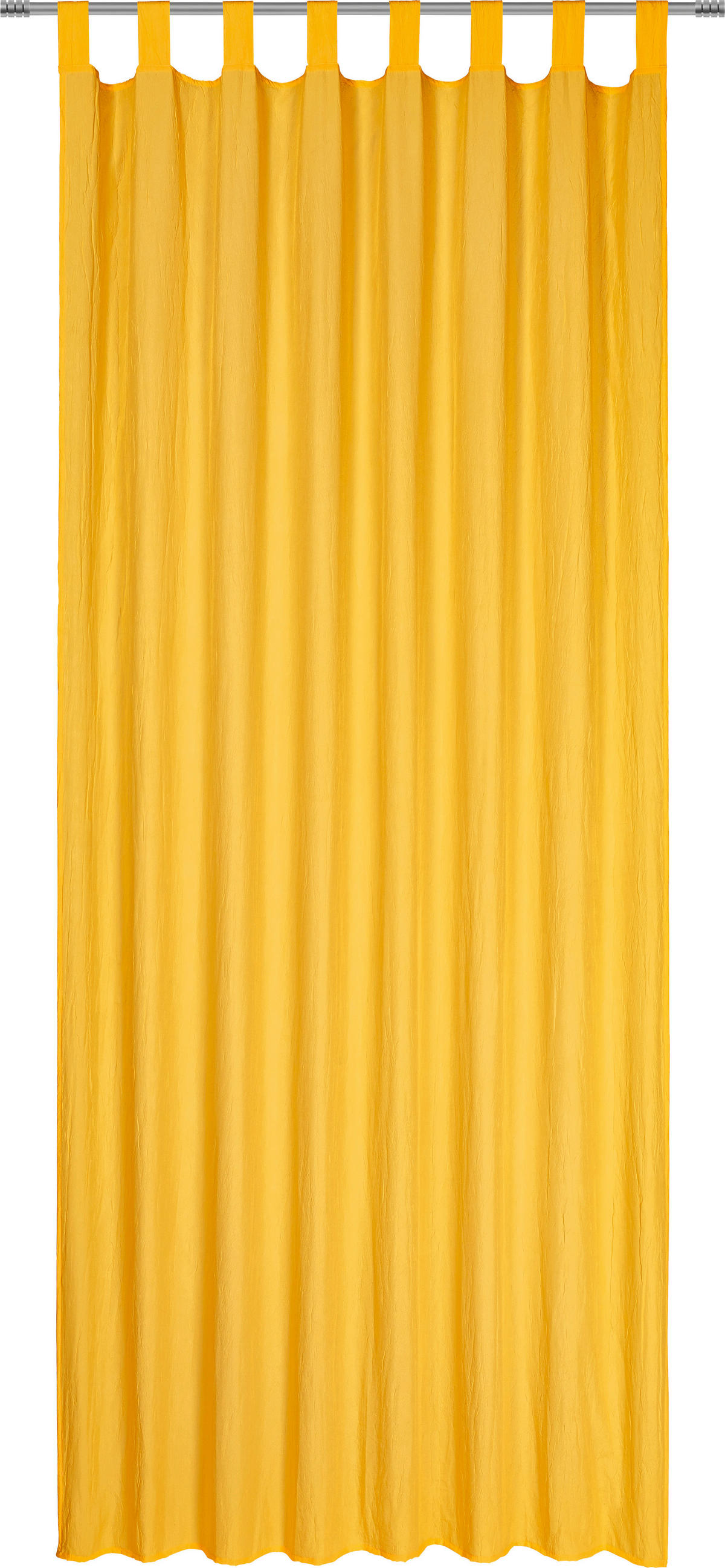 ZAVESA SA PETLJAMA ZA KAČENJE žuta - žuta, Osnovno, tekstil (135/245cm) - Boxxx