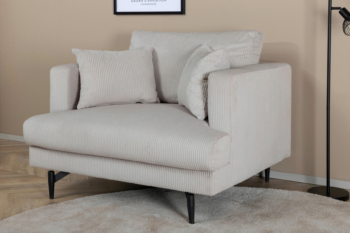 SESSEL in Beige  - Beige, Design, Textil/Metall (104/82/92cm) - Livetastic