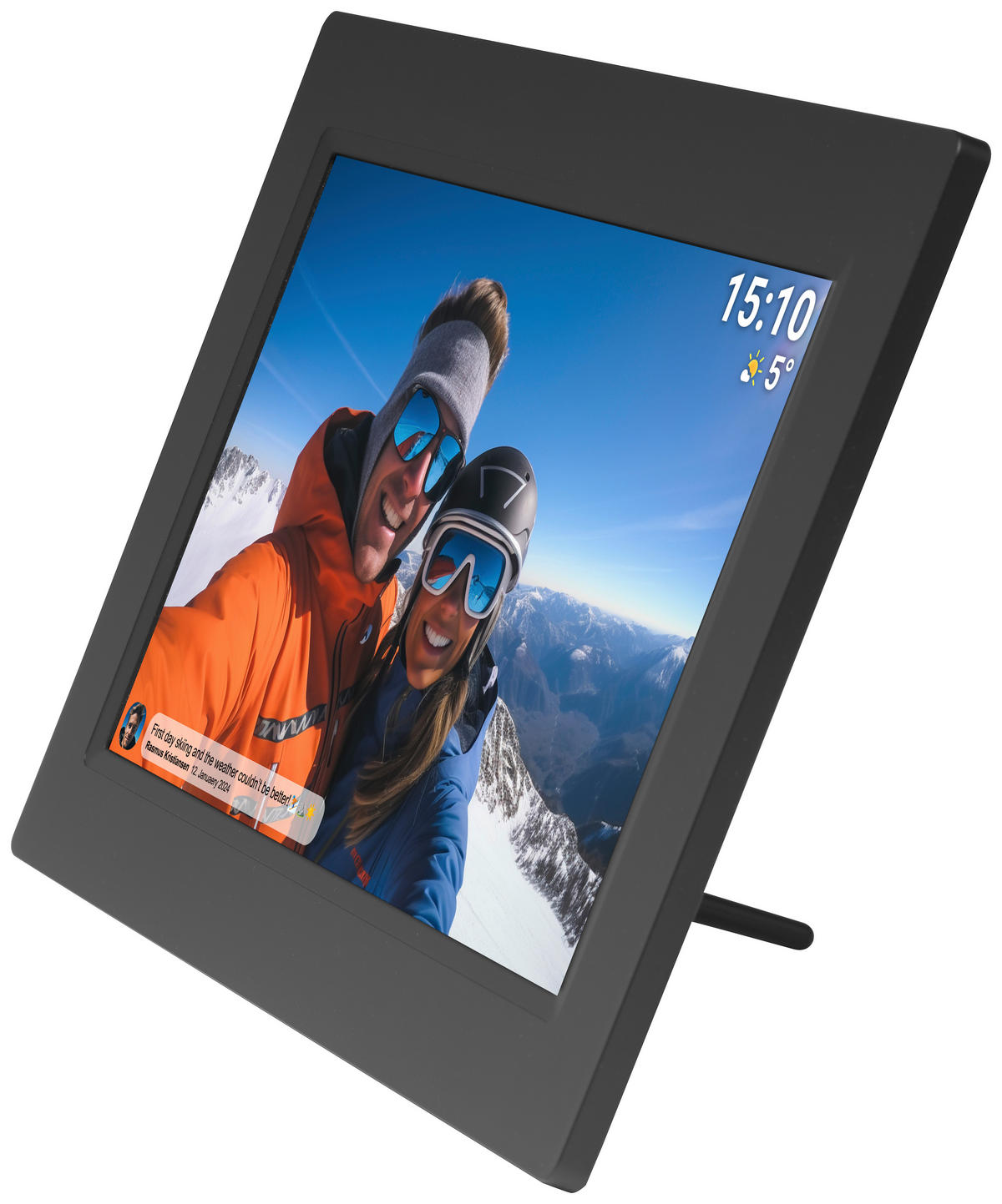 DIGITALER BILDERRAHMEN - Schwarz, Design, Kunststoff (26,7/19,6/2,4cm) - DENVER