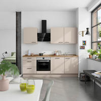 KÜCHENBLOCK Easytouch 240 cm  in Eichefarben, Sandfarben  - Sandfarben/Eichefarben, MODERN, Holzwerkstoff/Metall (240cm) - Nobilia