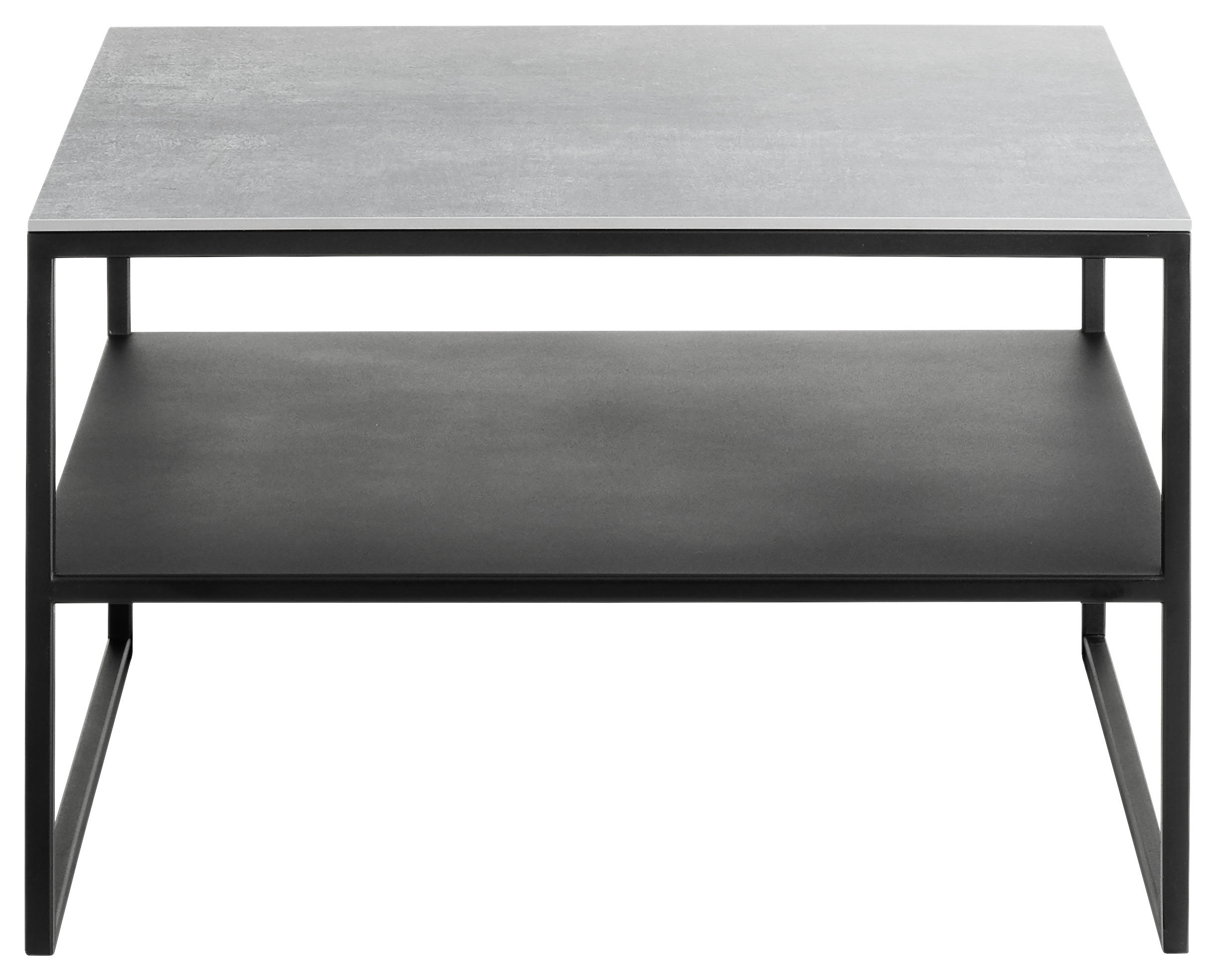 COUCHTISCH 65/65/41 cm quadratisch Grau  - Grau, Design, Keramik/Metall (65/65/41cm) - Johann Jakob