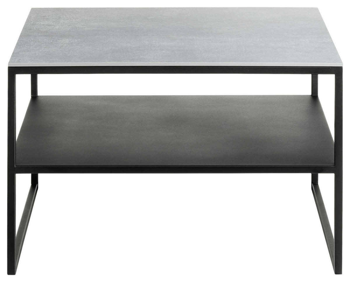 COUCHTISCH 65/65/41 cm quadratisch Grau  - Grau, Design, Keramik/Metall (65/65/41cm) - Johann Jakob