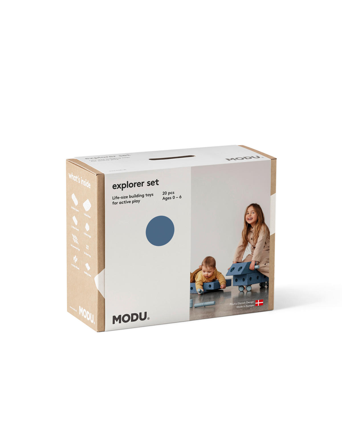 KONSTRUKCIONA IGRAČKA - tamnoplava/svetloplava, Osnovno (55/40/20cm) - MODU