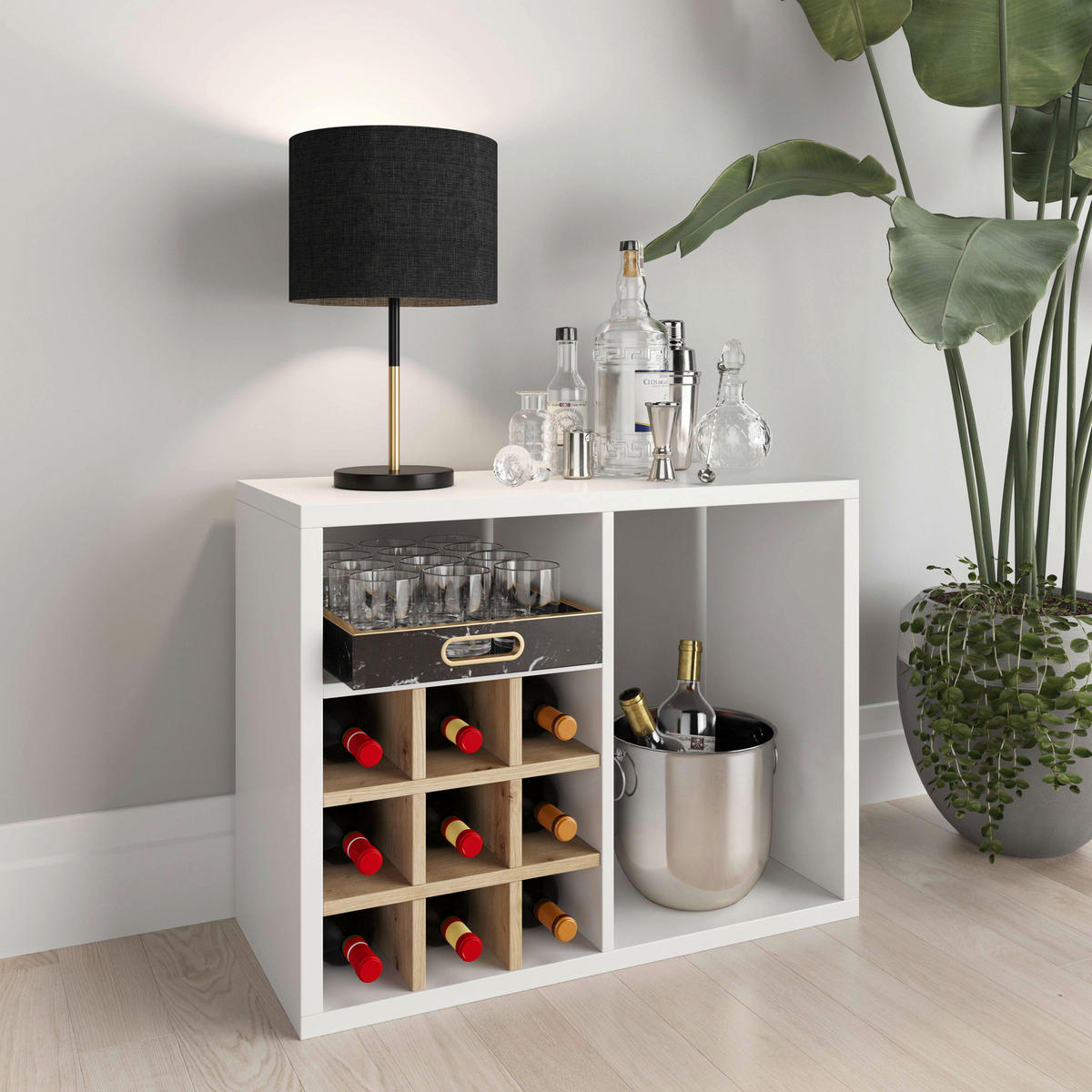REGAL Weiß  - Weiß, Basics, Holzwerkstoff (75/58/34cm) - MID.YOU