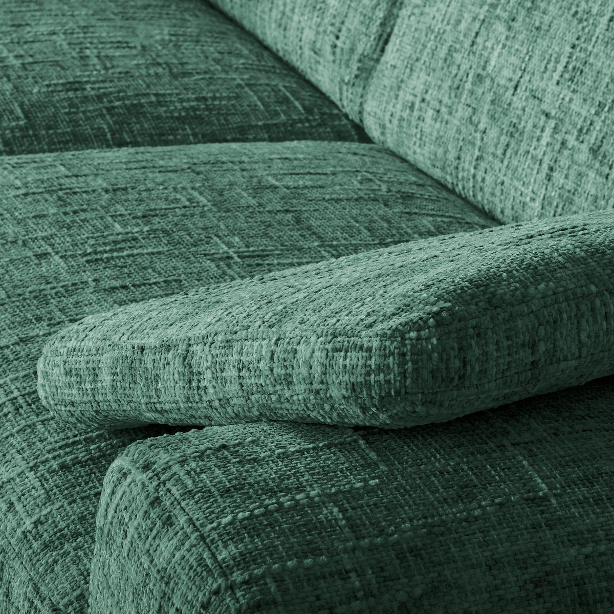 2-SITZER-SOFA Webstoff Grün  - Chromfarben/Grün, Design, Textil/Metall (157/85/92cm) - Livetastic