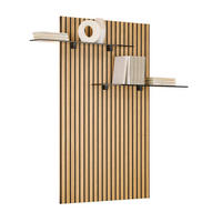 WANDPANEEL Eichefarben  80(130)/160/28 cm  - Eichefarben, Design, Glas/Holz (80(130)/160/28cm) - Dieter Knoll