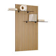 WANDPANEEL Eichefarben  80(130)/160/28 cm  - Eichefarben, Design, Glas/Holz (80(130)/160/28cm) - Dieter Knoll