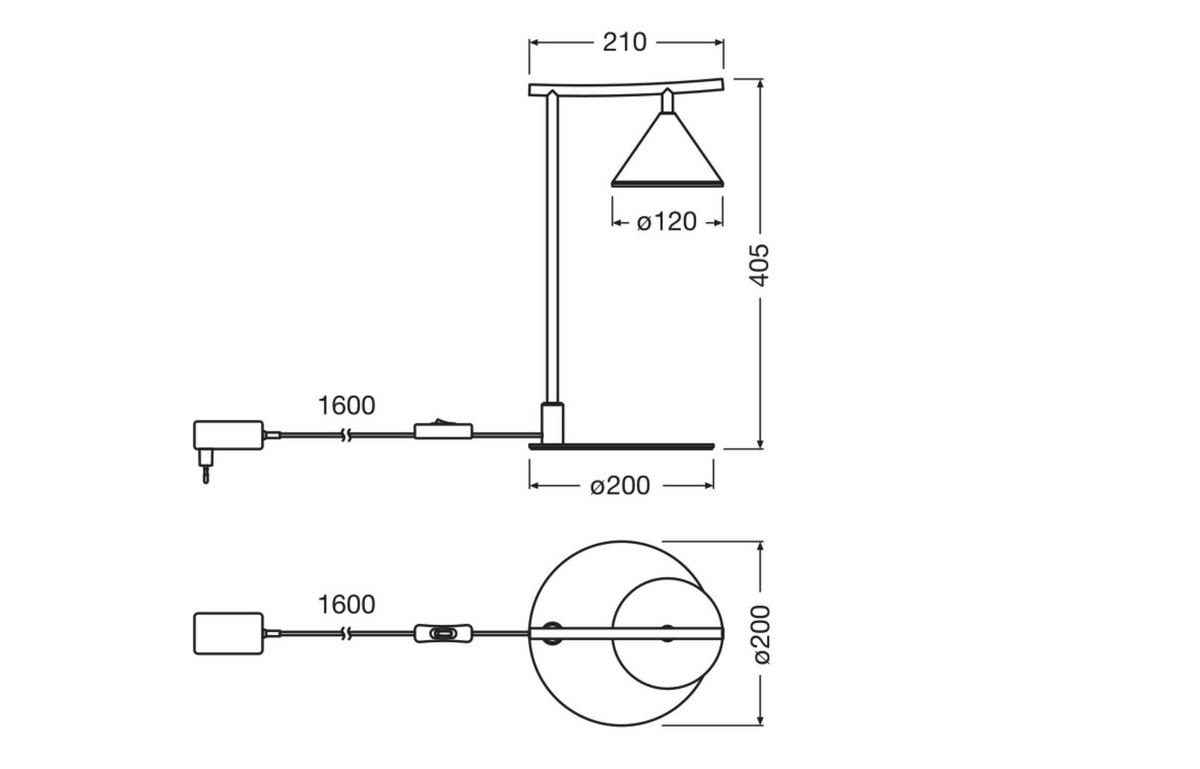 LED-TISCHLEUCHTE 20/21/40,5 cm   - KONVENTIONELL, Metall (20/21/40,5cm) - Ledvance