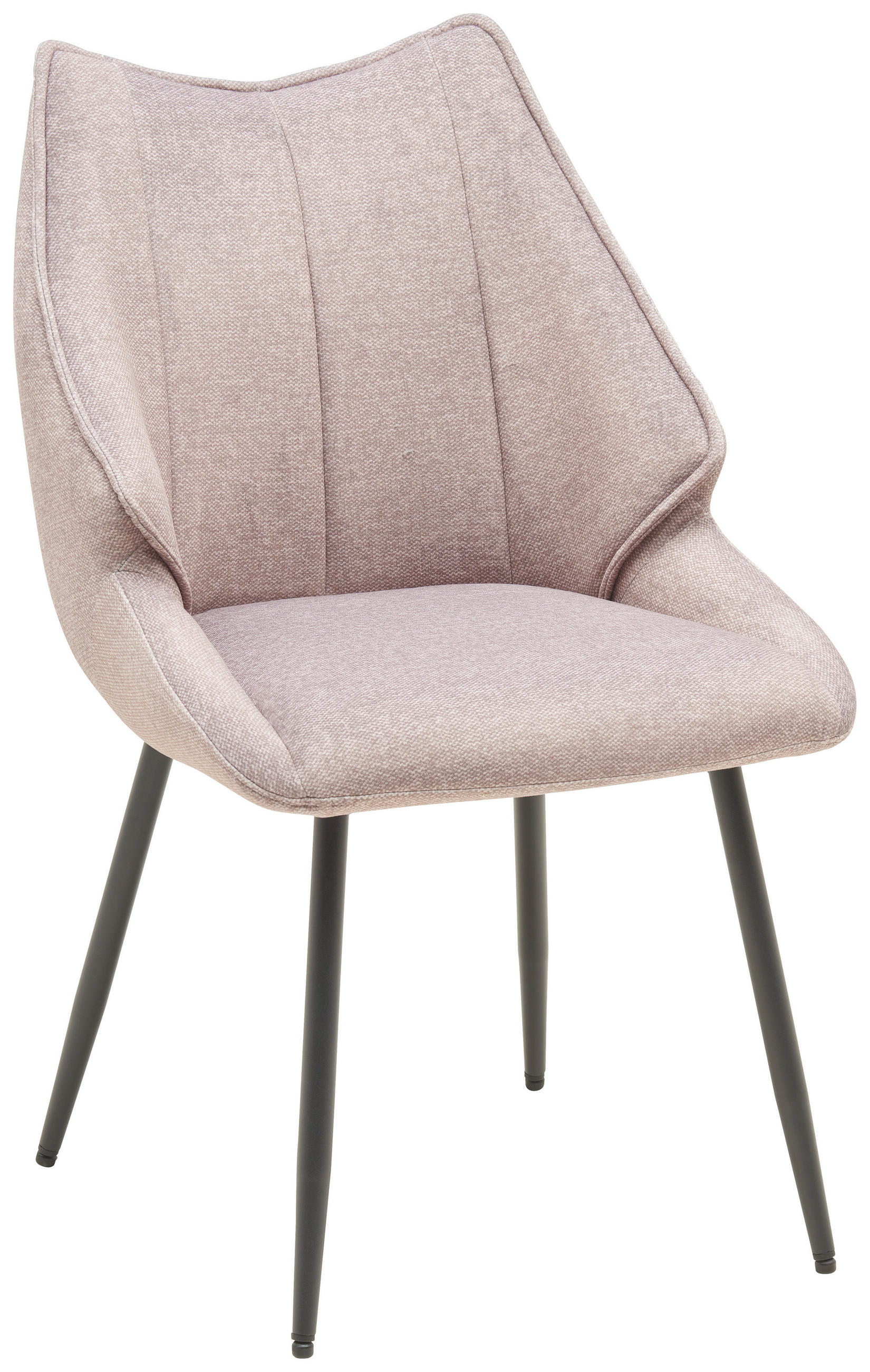 STUHL  in Eisen Samt  - Hellbraun/Schwarz, Lifestyle, Textil/Metall (55/87/61cm) - MID.YOU