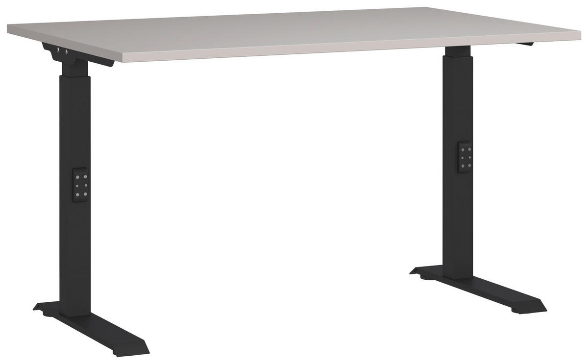 SCHREIBTISCH 120/80/68-91 cm  in Schwarz, Kaschmir  - Kaschmir/Schwarz, MODERN, Holzwerkstoff/Metall (120/80/68-91cm) - Germania