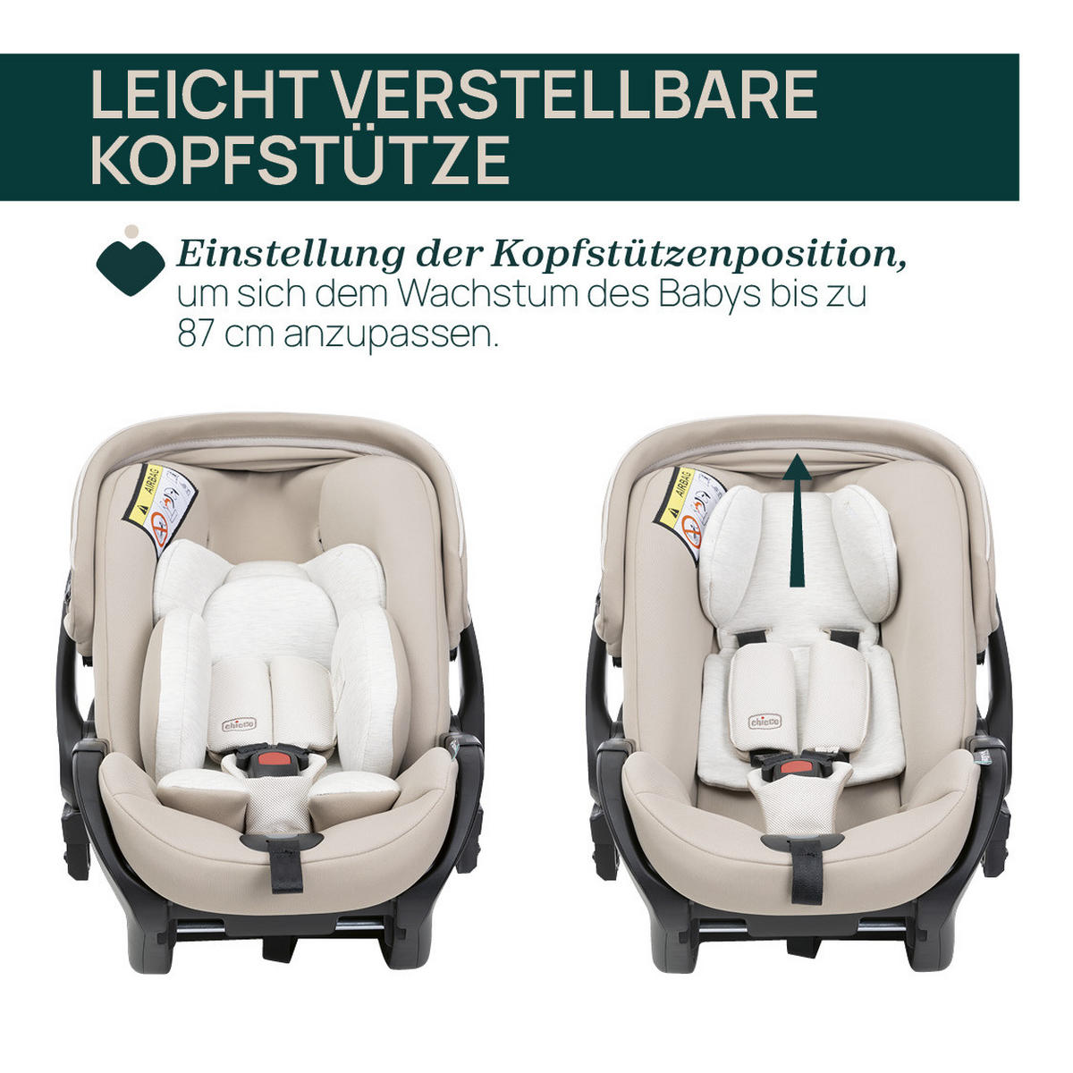 KINDERAUTOSITZ First Seat Recline I-Size   - Beige, Basics, Textil (44/58/60/65cm) - Chicco