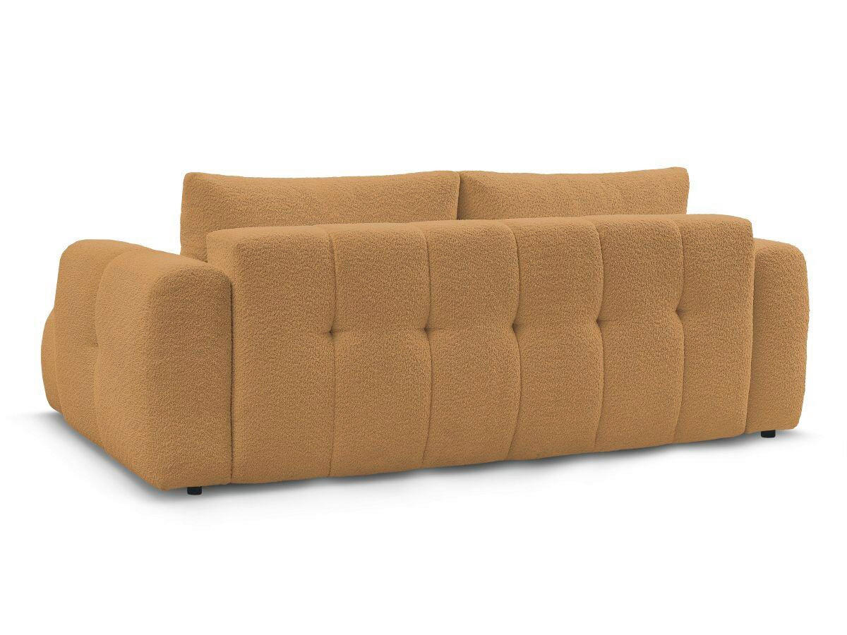 SCHLAFSOFA FUJI Bouclé Gelb  inkl.  - Gelb/Schwarz, MODERN, Kunststoff/Textil (251/113/88cm)