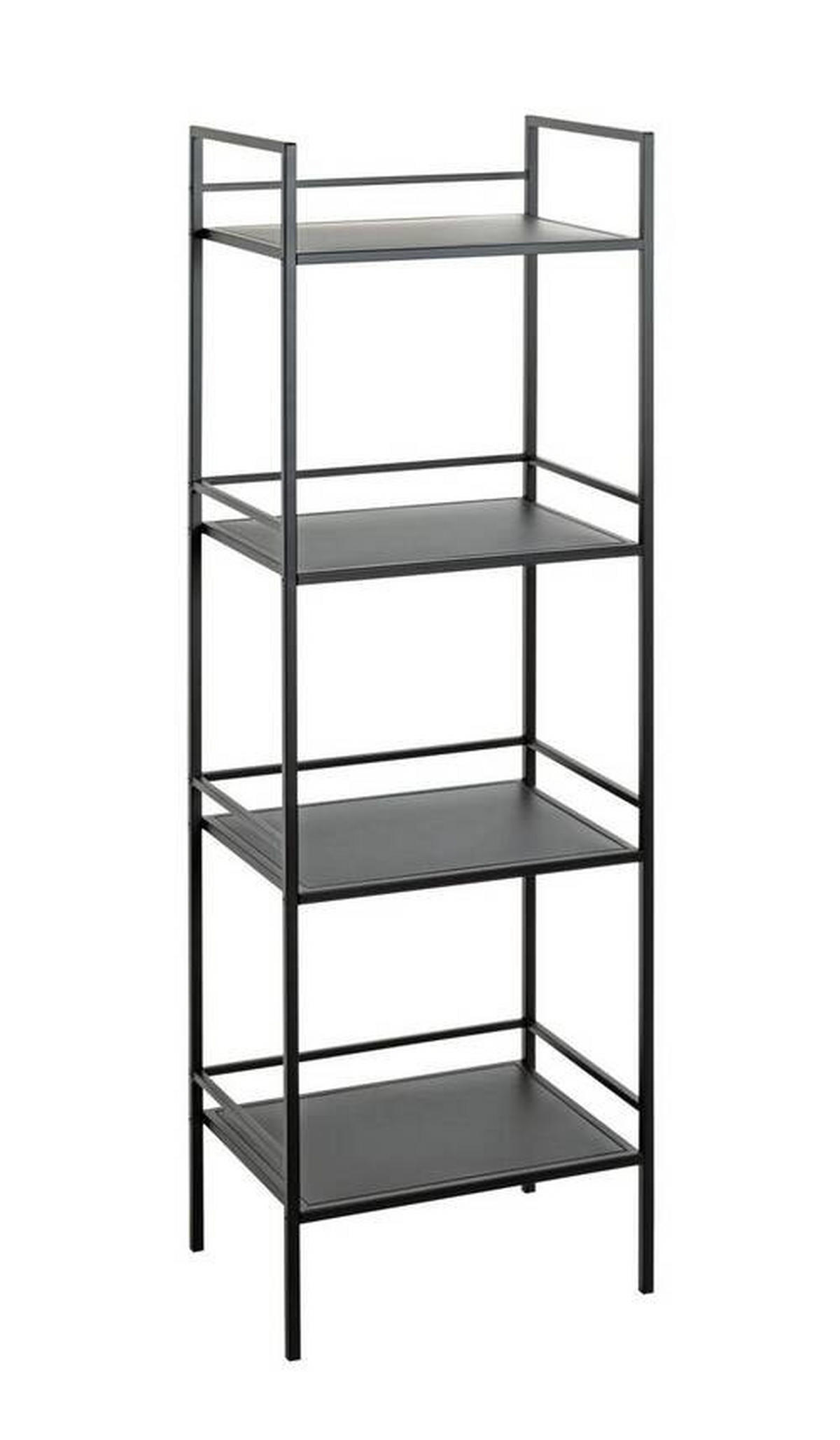 REGÁL, černá, ocel, 40/128/30 cm - černá, Design, kov (40/128/30cm)