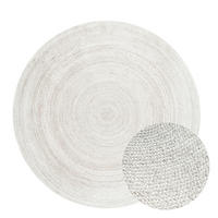 JUTETEPPICH 100 cm Jute Braided Weiß  - Weiß, Basics, Textil (100cm) - Hanse Home