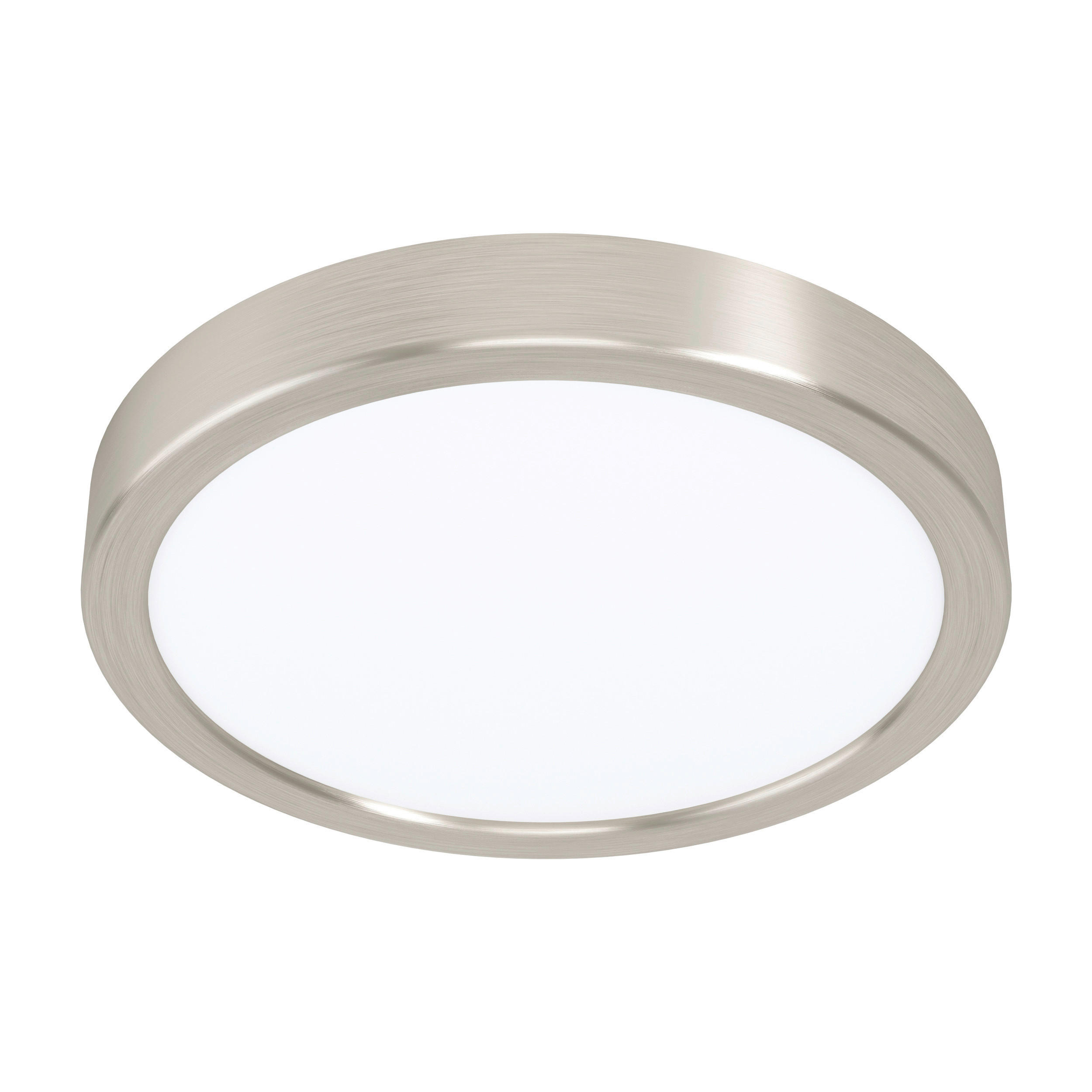 LED-DECKENLEUCHTE Fueva 21/2,8 cm   - Weiß/Nickelfarben, Basics, Kunststoff/Metall (21/2,8cm) - Novel