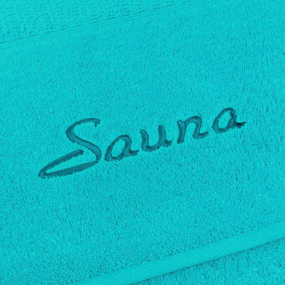 SAUNATUCH FROTTANA PEARL Türkis  - Türkis, Basics, Textil (80/200cm) - Moeve