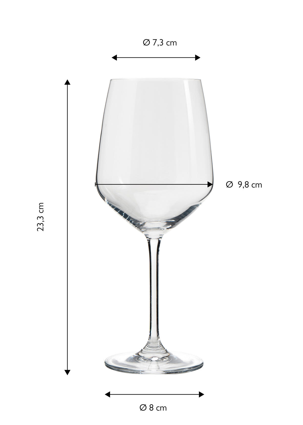 GLÄSERSET  6-teilig  - Transparent, Basics, Glas (9,8/23,3cm) - Echtwerk