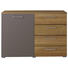 KOMMODE Wildeiche teilmassiv Eichefarben, Fango - Fango/Eichefarben, KONVENTIONELL, Holz (121/84/41cm) - Dieter Knoll