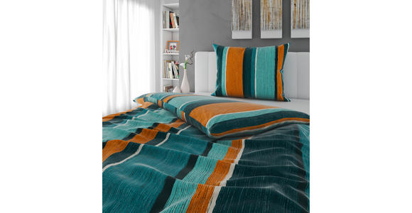 BETTWÄSCHE CUBY Satin 140/200 cm  - Petrol, KONVENTIONELL, Textil (140/200cm) - Novel