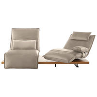 2-SITZER-SOFA in Leder Ecru  - Ecru/Eichefarben, Natur, Leder/Holz (240/63/115cm) - Koinor