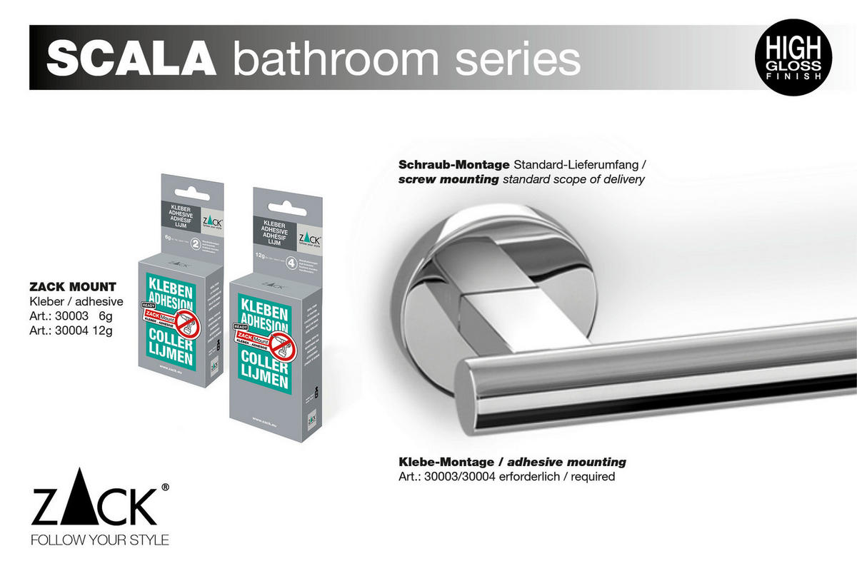 SEIFENSPENDER SCALA  - Edelstahlfarben, Basics, Metall (5,5/15,5cm) - Zack