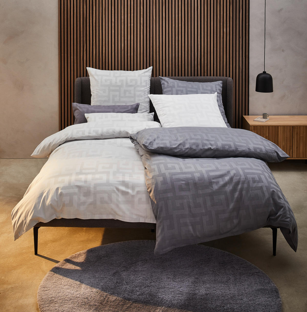 WENDEBETTWÄSCHE Mila Satin 135/200 cm  - Silberfarben, Basics, Textil (135/200cm) - Bio:Vio