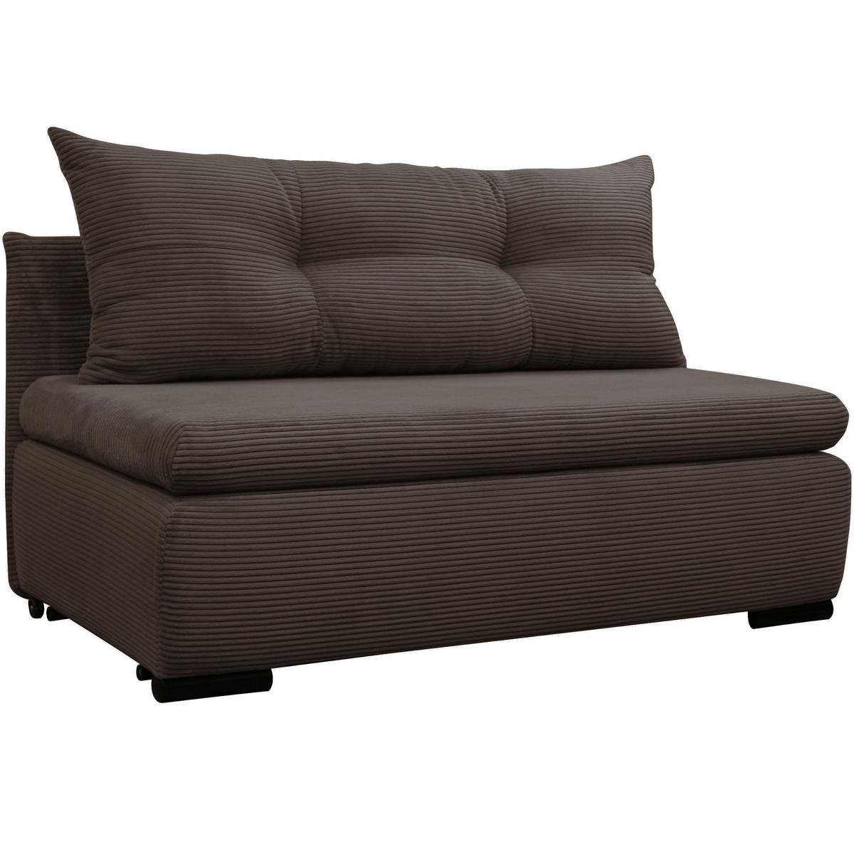 SCHLAFSOFA Cord Braun  - Schwarz/Braun, Design, Kunststoff/Textil (154/93/85cm) - MID.YOU