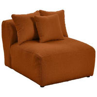 SOFAELEMENT in Flachgewebe, Teddystoff Rostfarben  - Rostfarben, Trend, Textil (85/70/122cm) - Livetastic