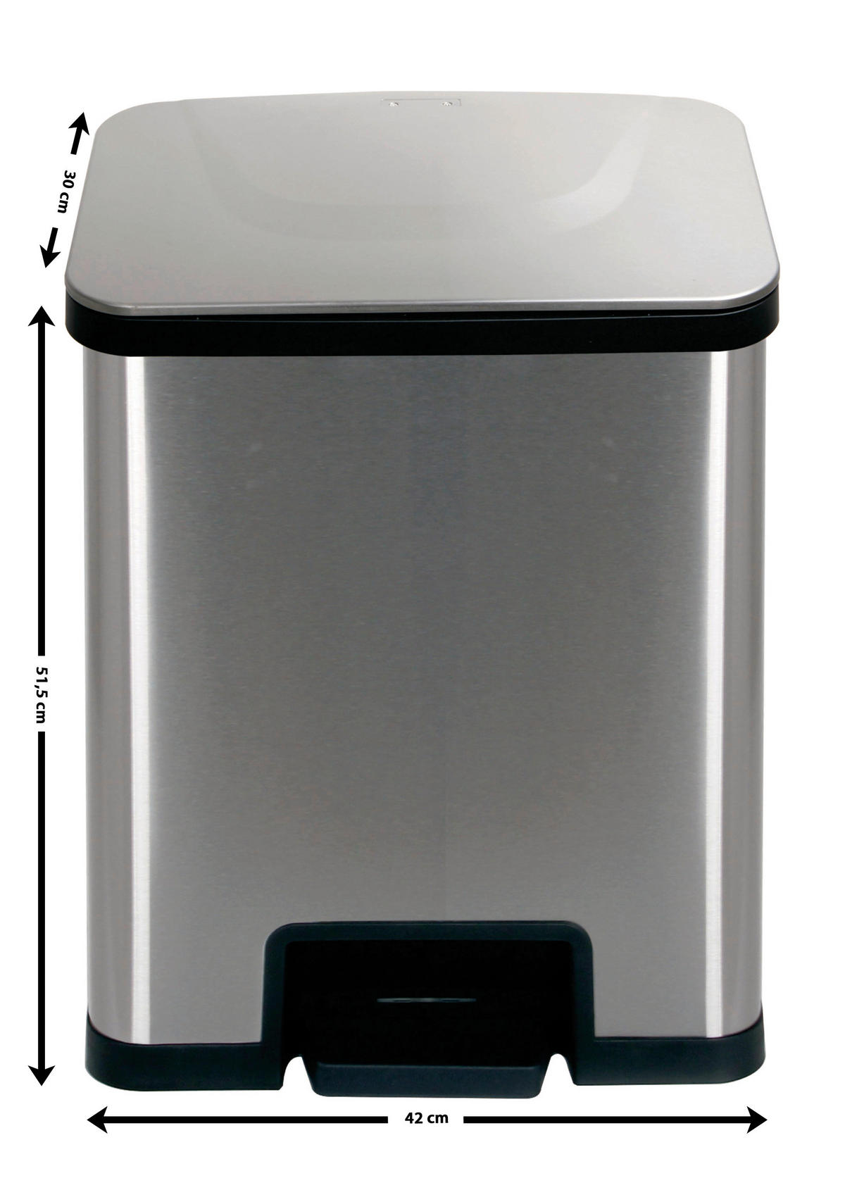 ABFALLEIMER 38 L  - Design, Metall (30/51,5cm) - Echtwerk