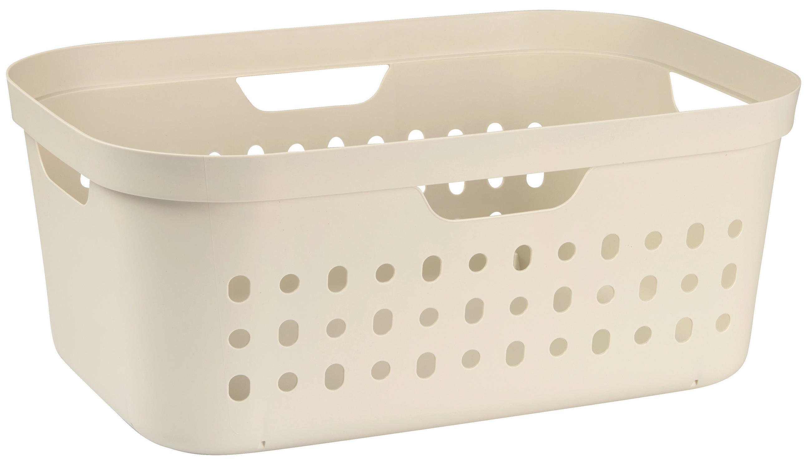 WÄSCHEKORB - Weiß, KONVENTIONELL, Kunststoff (38,5/23,3/56,6cm) - Rotho