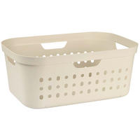 WÄSCHEKORB - Weiß, KONVENTIONELL, Kunststoff (38,5/23,3/56,6cm) - Rotho