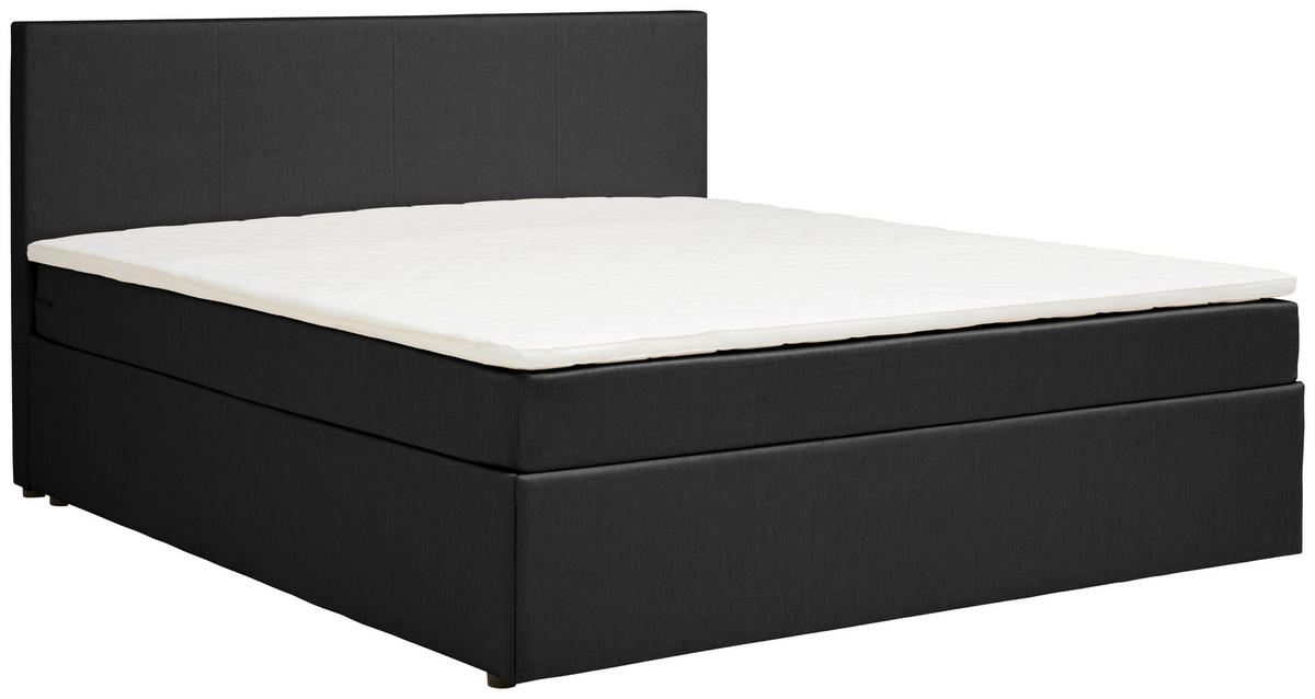 BOXBETT 180/200 cm  in Grau  - Schwarz/Grau, Basics, Holz/Holzwerkstoff (180/200cm) - P & B