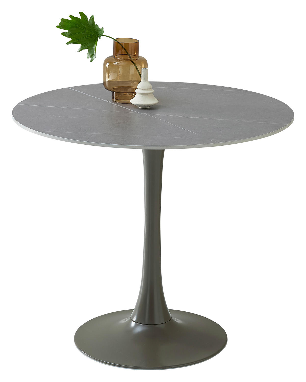 ESSTISCH in Metall, Keramik 90/90/75 cm  - Grau, MODERN, Keramik/Metall (90/90/75cm) - Boxxx