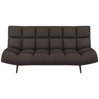SCHLAFSOFA  in Mikrofaser Braun  - Schwarz/Braun, KONVENTIONELL, Holz/Textil (197/85/92cm) - Carryhome