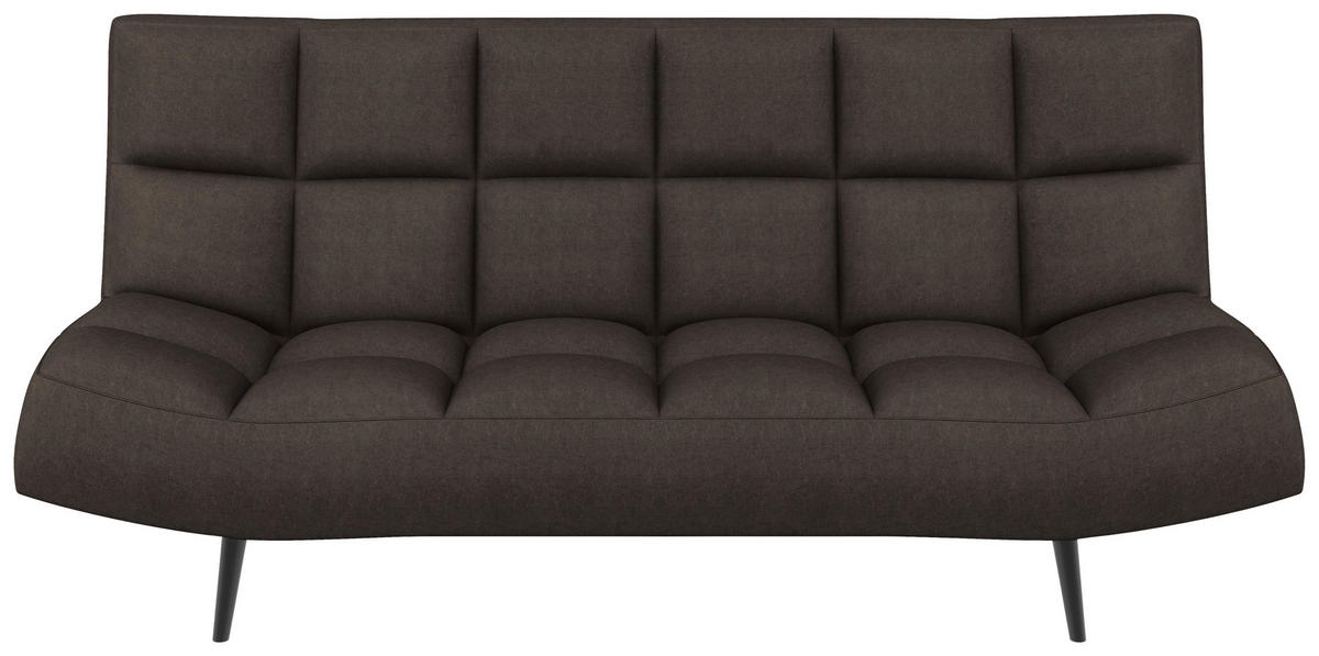 SCHLAFSOFA  in Mikrofaser Braun  - Schwarz/Braun, KONVENTIONELL, Holz/Textil (197/85/92cm) - Carryhome