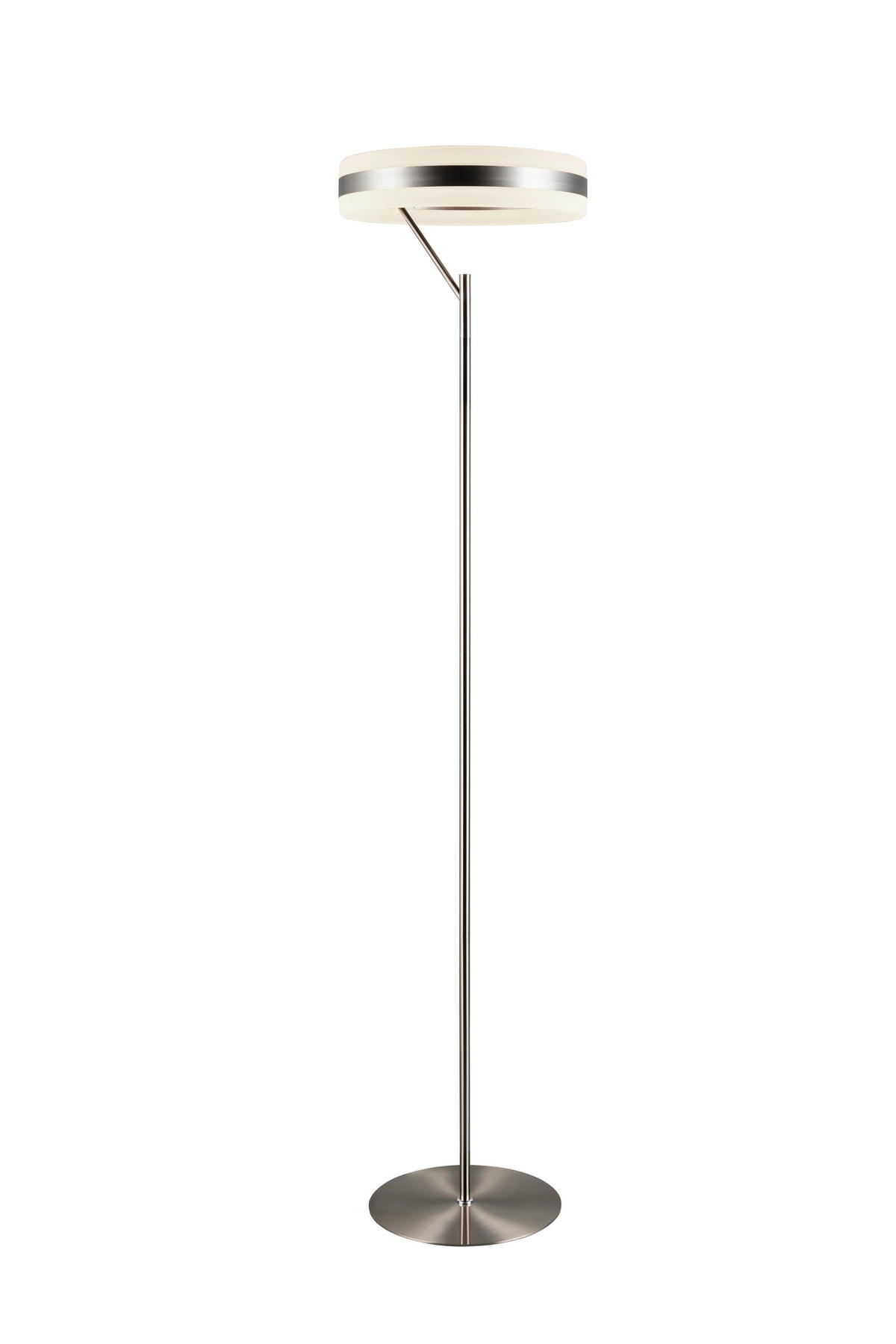 LED-STEHLEUCHTE - Weiss/Nickelfarben, Design, Kunststoff/Metall (40/180cm) - Trio Leuchten