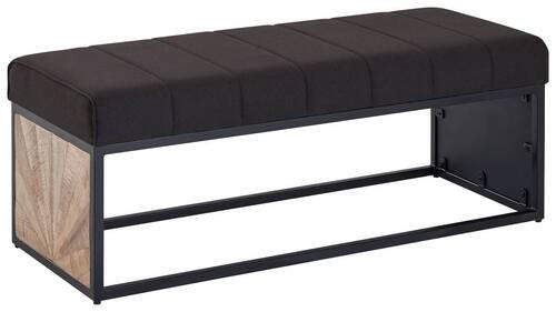 BANC DE GARDE-ROBE 105/40/40 cm  - Schwarz, Modern, Holz/Textil (105/40/40cm) - MID.YOU