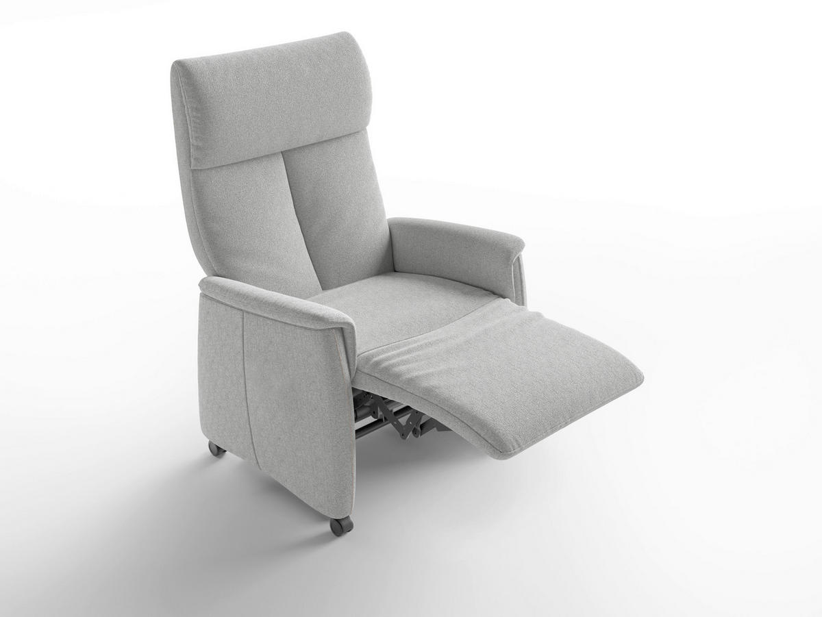 RELAXSESSEL Textil Silberfarben  - Silberfarben/Schwarz, Basics, Kunststoff/Textil (76/110/84cm) - Sit & More