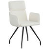 ARMLEHNSTUHL  in Eisen Webstoff  - Creme/Schwarz, Design, Textil/Metall (58/90/62cm) - Stylife