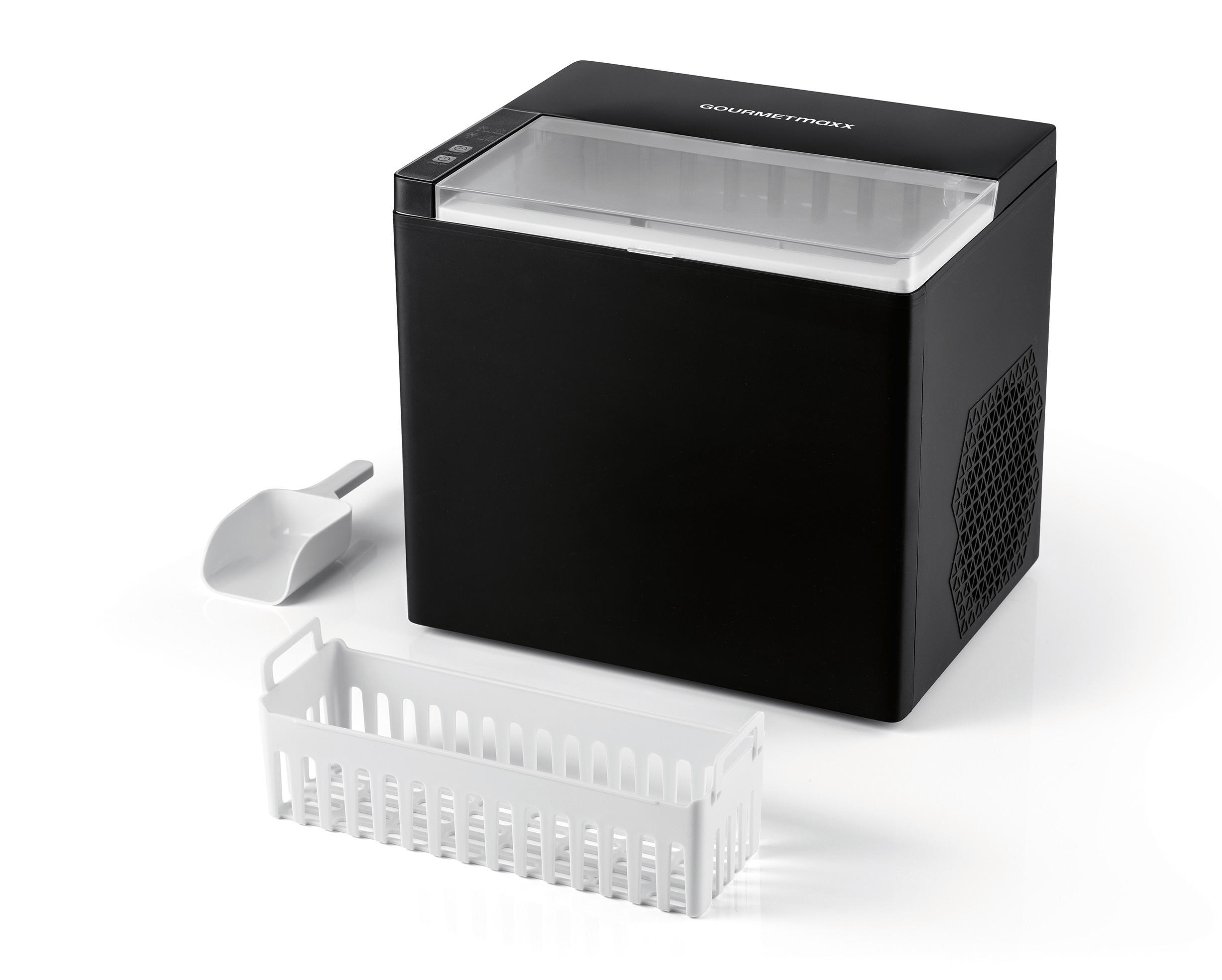 EISWÜRFELMASCHINE GOURMETmaxx  - Schwarz, Basics, Kunststoff/Metall (28,8/25,5/26,2cm)