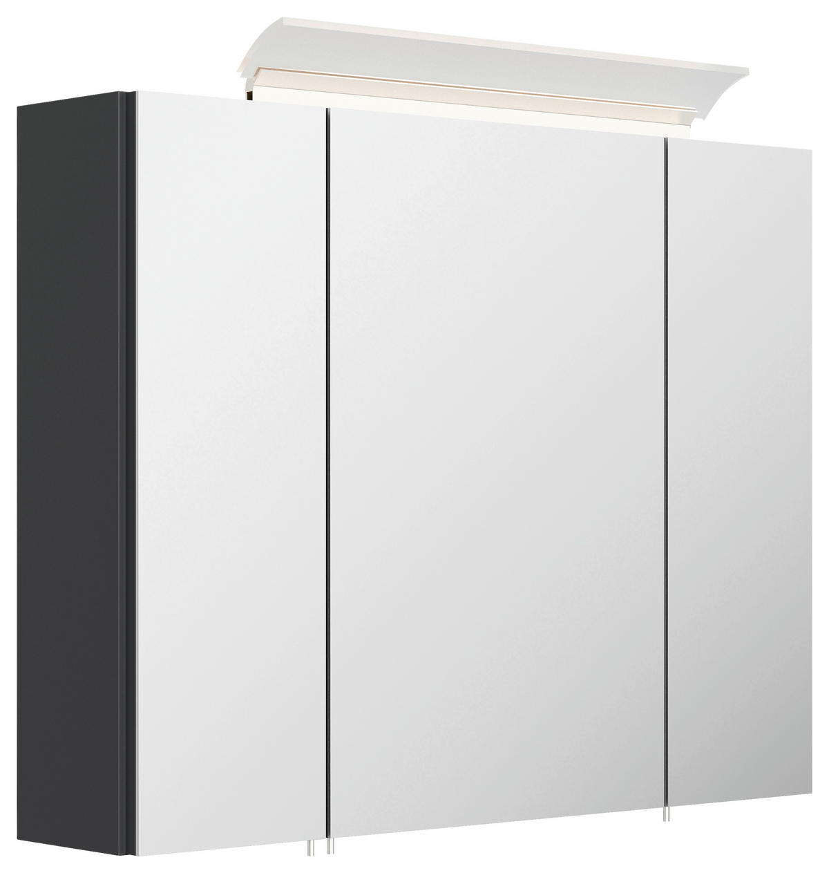 BADEZIMMER 2-teilig  in 80 cm  - Graphitfarben/Weiß, Basics, Keramik/Holzwerkstoff (80cm) - MID.YOU