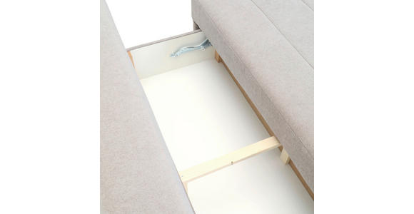 SCHLAFSOFA Flachgewebe Naturfarben  - Schwarz/Naturfarben, KONVENTIONELL, Textil/Metall (197/75/100cm) - Carryhome