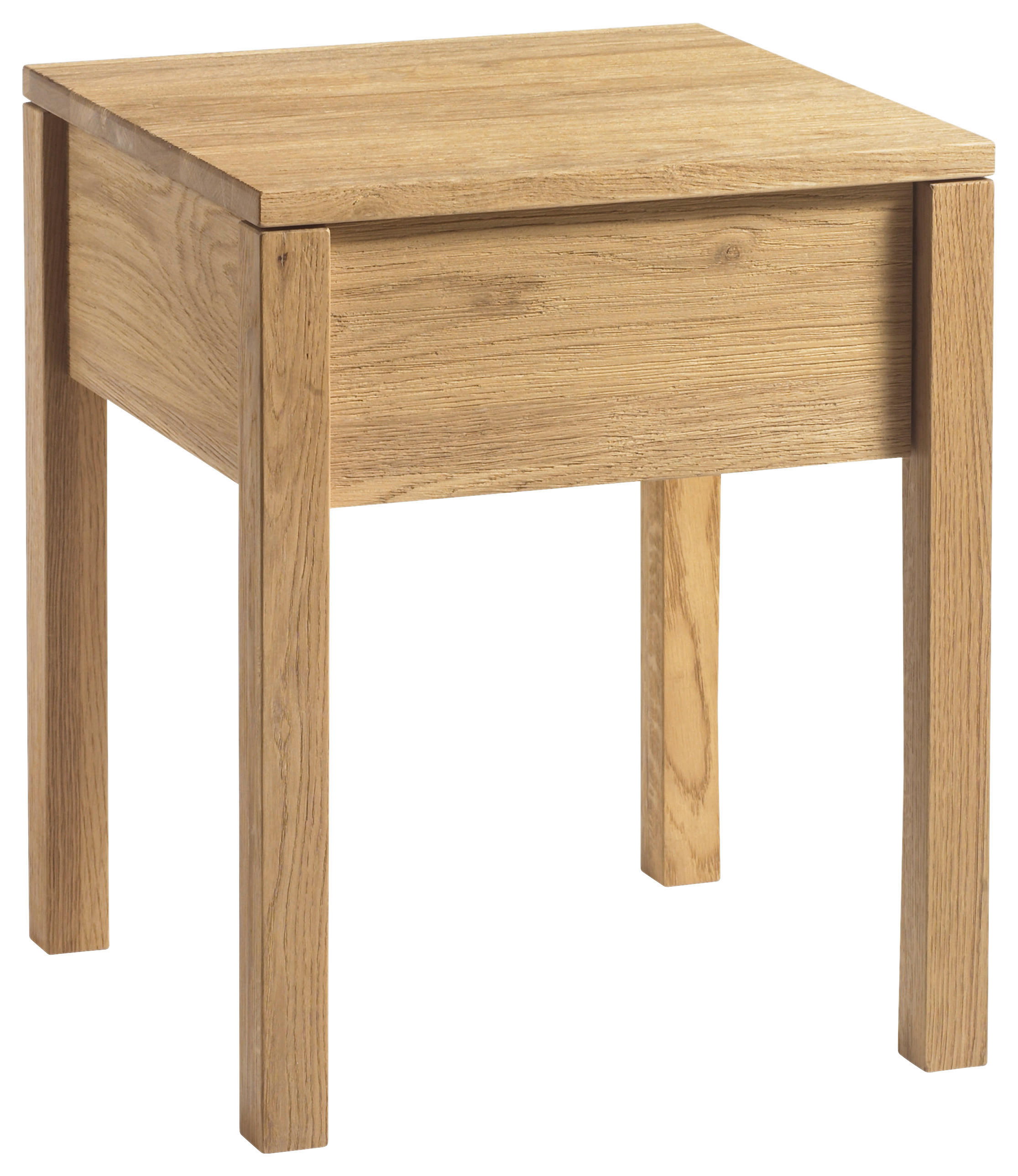 NACHTKÄSTCHEN in massiv Eiche Eichefarben  - Eichefarben, Design, Holz (43/53/43cm) - Hasena