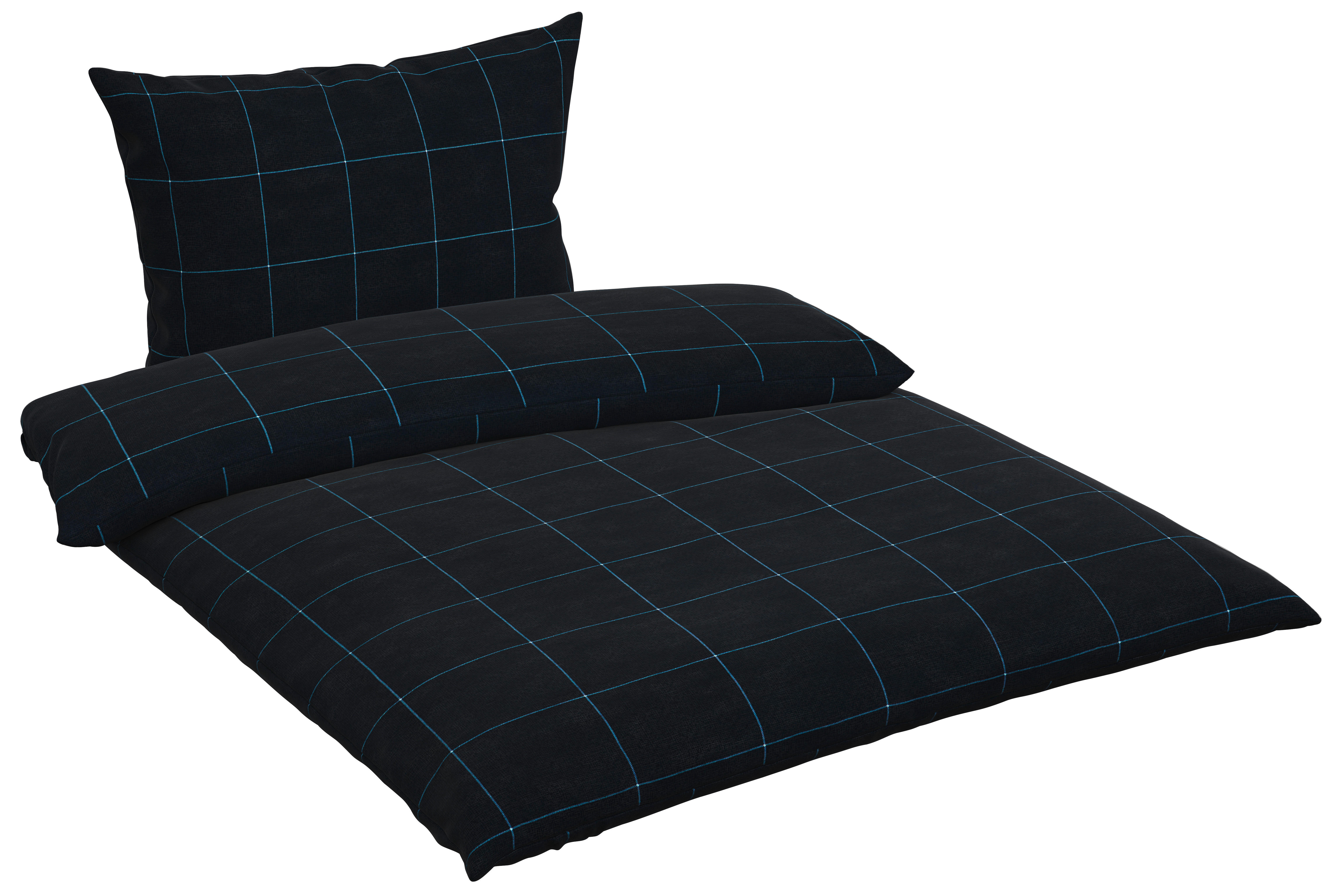 POVLEČENÍ, flanel, modrá, tmavě modrá, 140/200 cm - modrá/tmavě modrá, Basics, textil (140/200cm) - Esprit