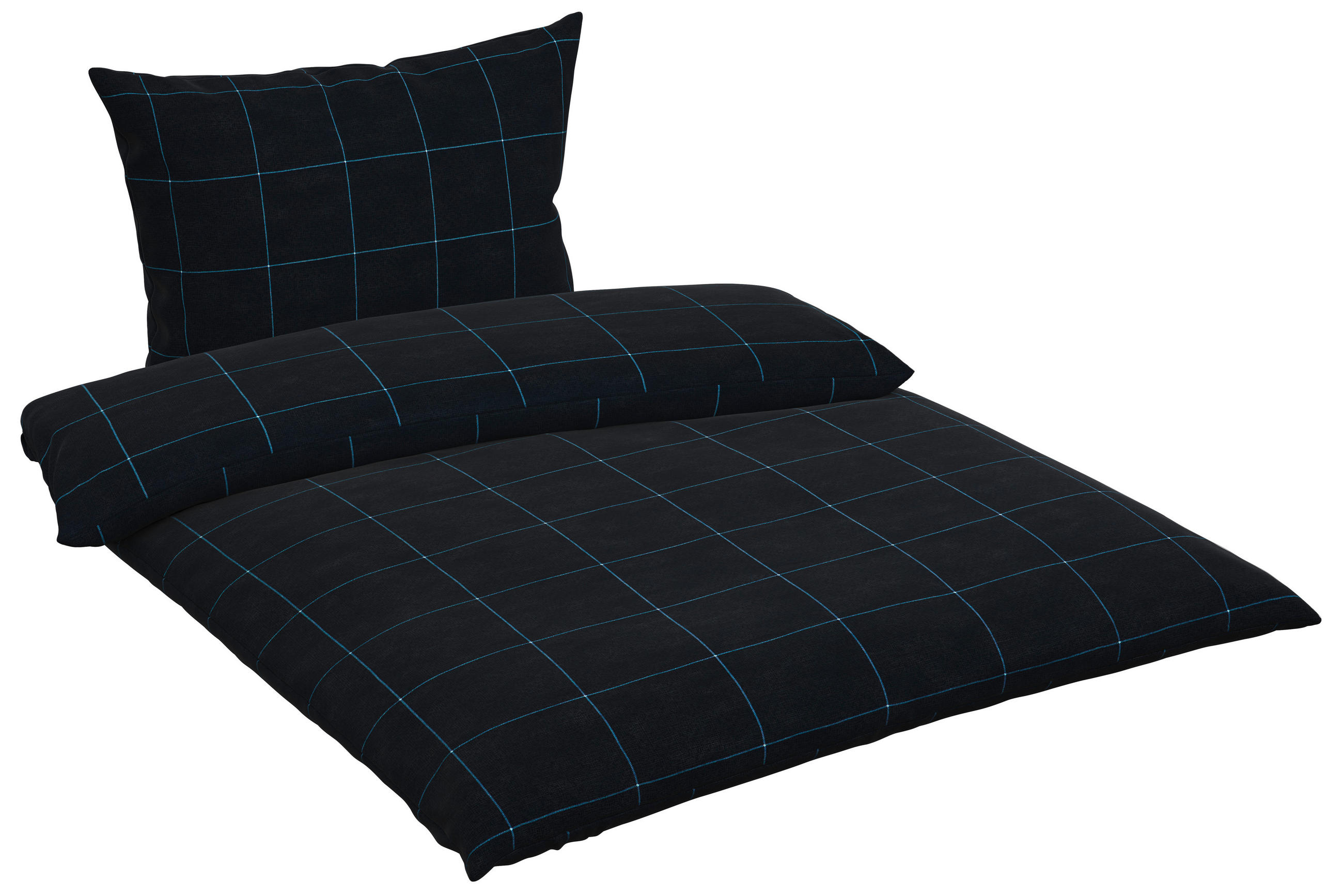 POVLEČENÍ, flanel, modrá, tmavě modrá, 140/200 cm - modrá/tmavě modrá, Basics, textil (140/200cm) - Esprit