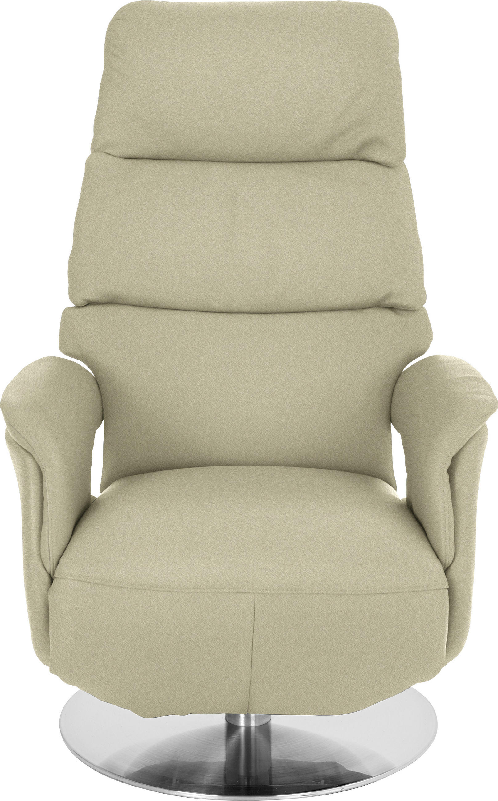 RELAXSESSEL in Leder Sandfarben  - Sandfarben, Design, Leder/Metall (71/112/80cm) - Welnova