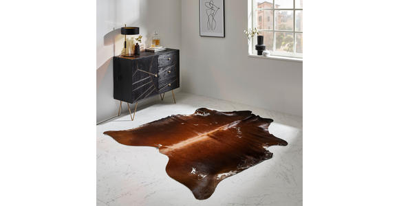 RINDERFELL 160/250 cm - Braun/Naturfarben, Basics, Leder/Fell (160/250cm) - Linea Natura